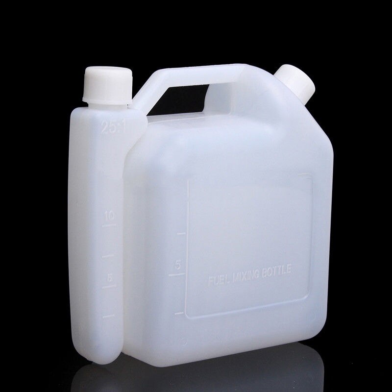 2- -takts olja bensin bränsle blandning flaska tank trimmer motorsåg hälla behållare