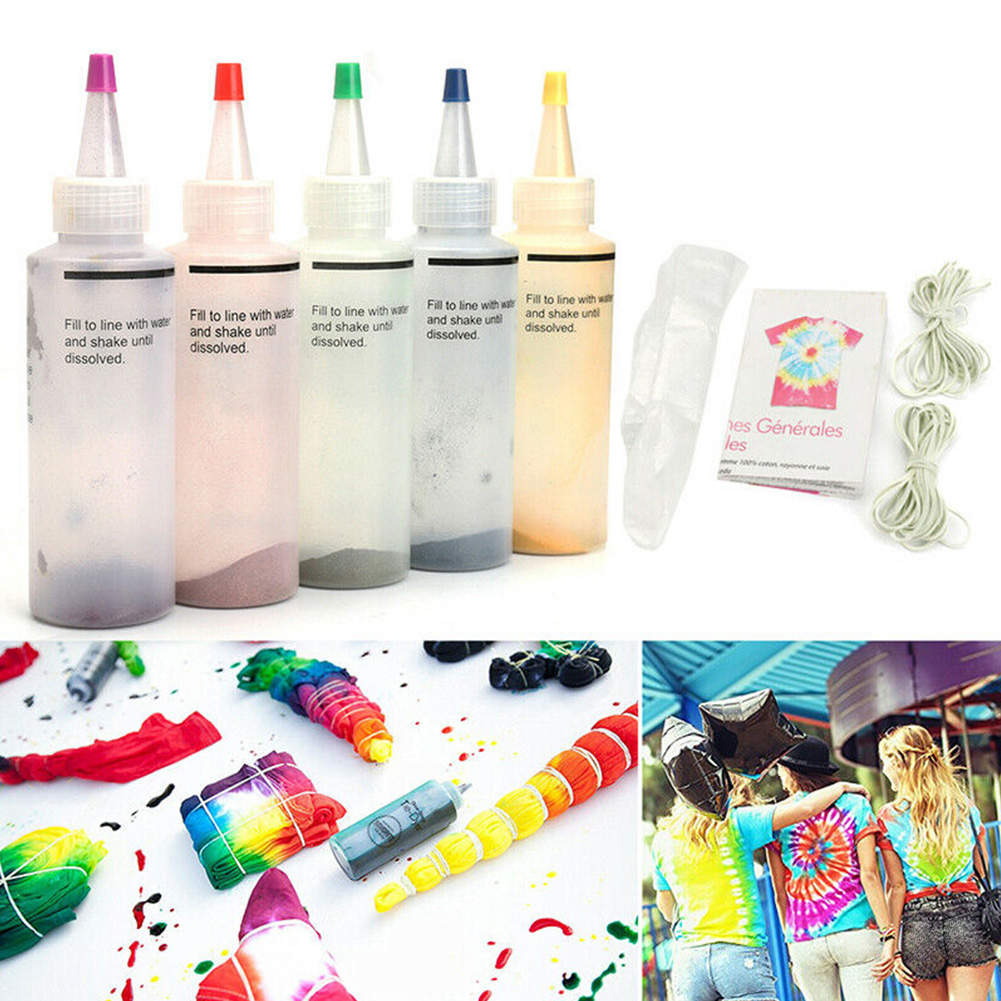 18 Flessen/5 Flessen Permanente Een Stap Tie-Dye Set Diy Set Stof Textiel Ambachten Grond Techniek dye Schilderen Party Art