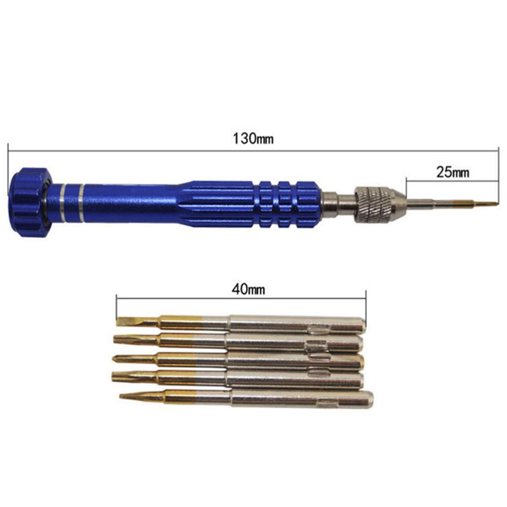 Juego de destornilladores QPtools 5 en 1 de aleación de aluminio de precisión para Iphone Samsung Galaxy, herramienta de desmontaje para reparación de teléfonos inteligentes