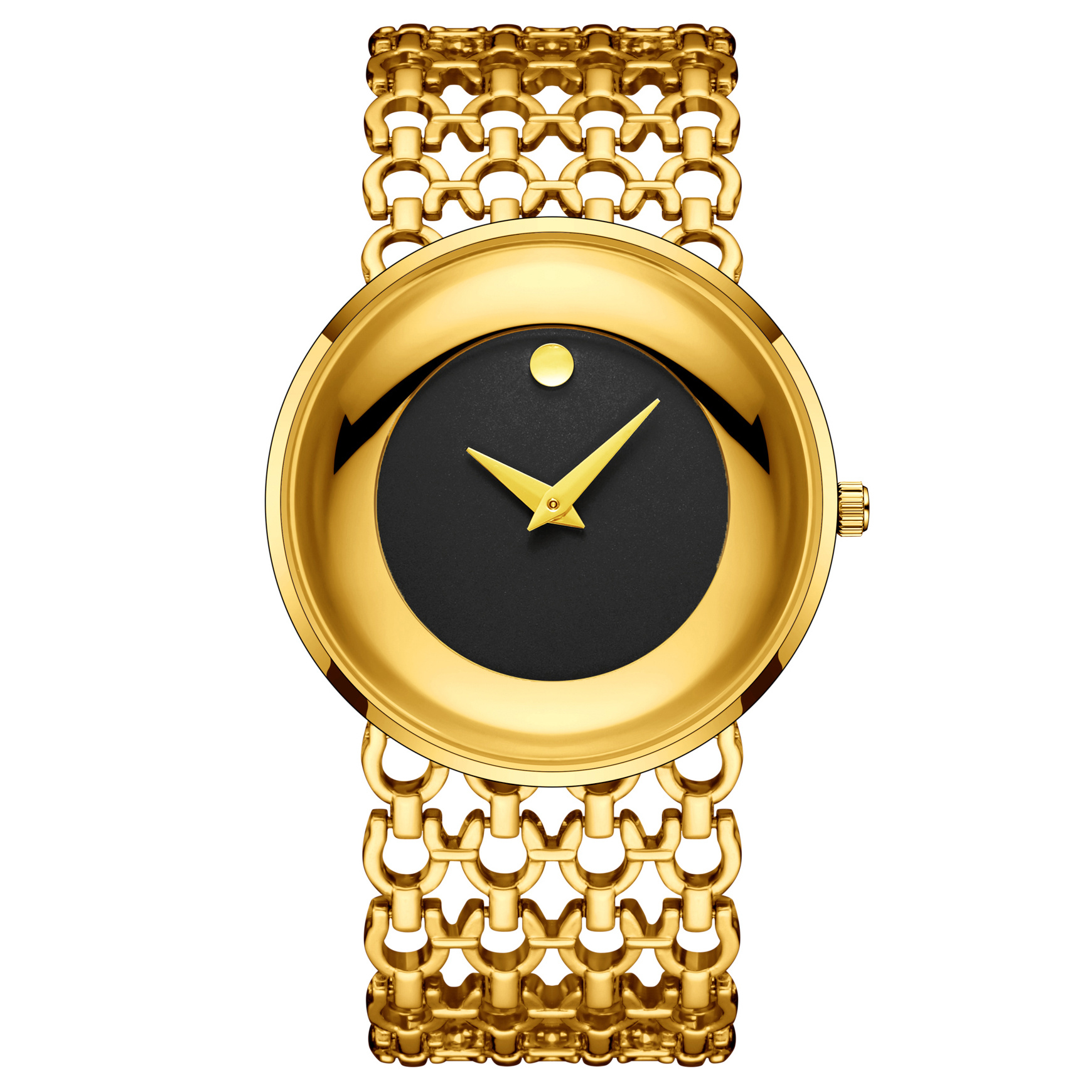 YaLaLuSi Brand Women's Watches Gold Case Black Face Simple Style Boxed Watch Remover Ion Gold Plated: Rose
