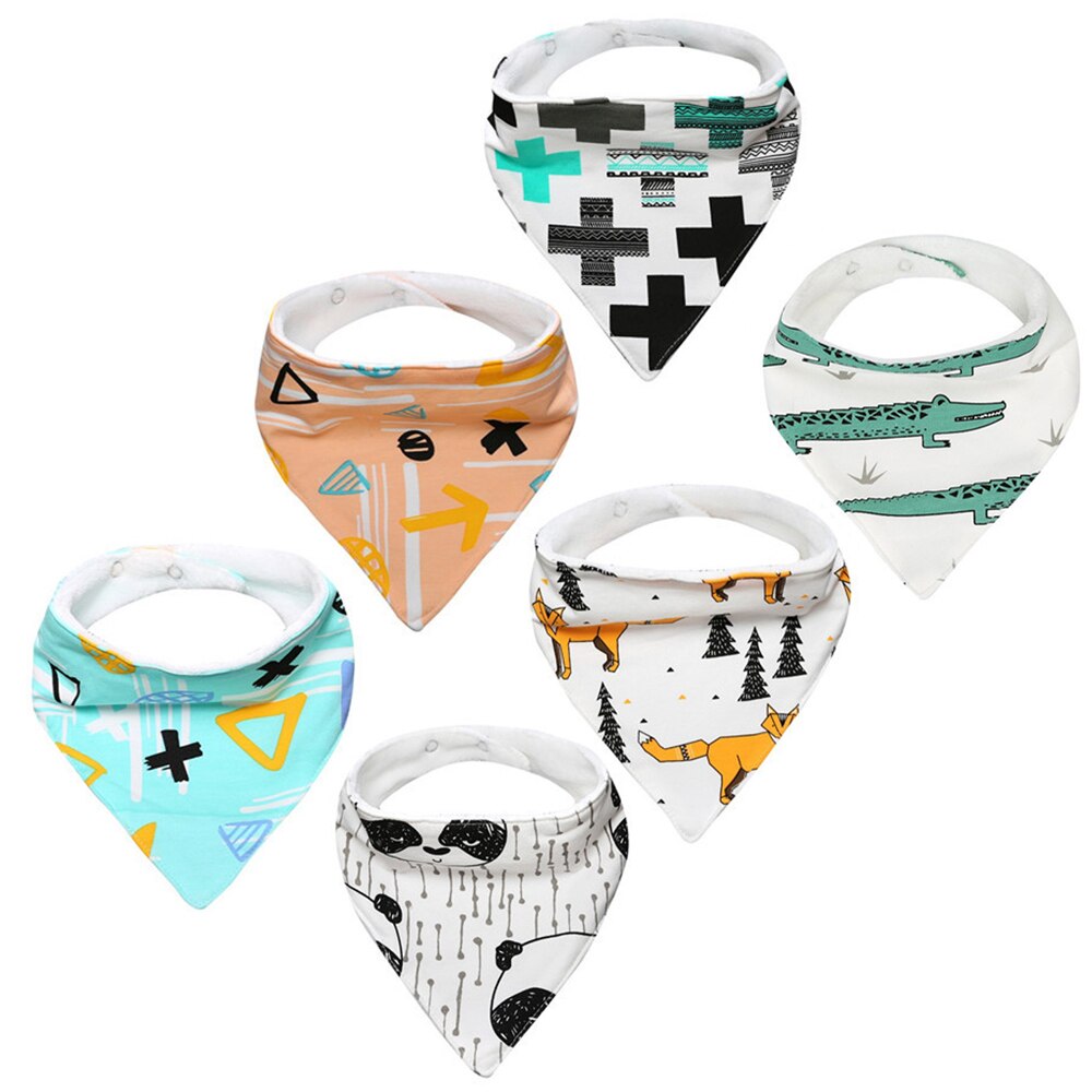 3 pz/lotto infantile Delle Ragazze Dei Ragazzi Asciugamano saliva Bavaglini Bandana Sacco di Cotone Multi-stile Del Fumetto Babadores