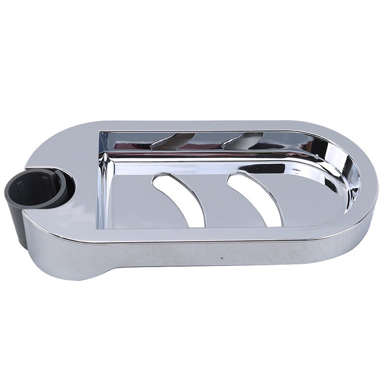 Durable Adjustable Soap Dish Shower Rail Slide Soap Plates Sprinkler Holder Bathroom Soap Holder For Bathroom Soap Box: 2 holes