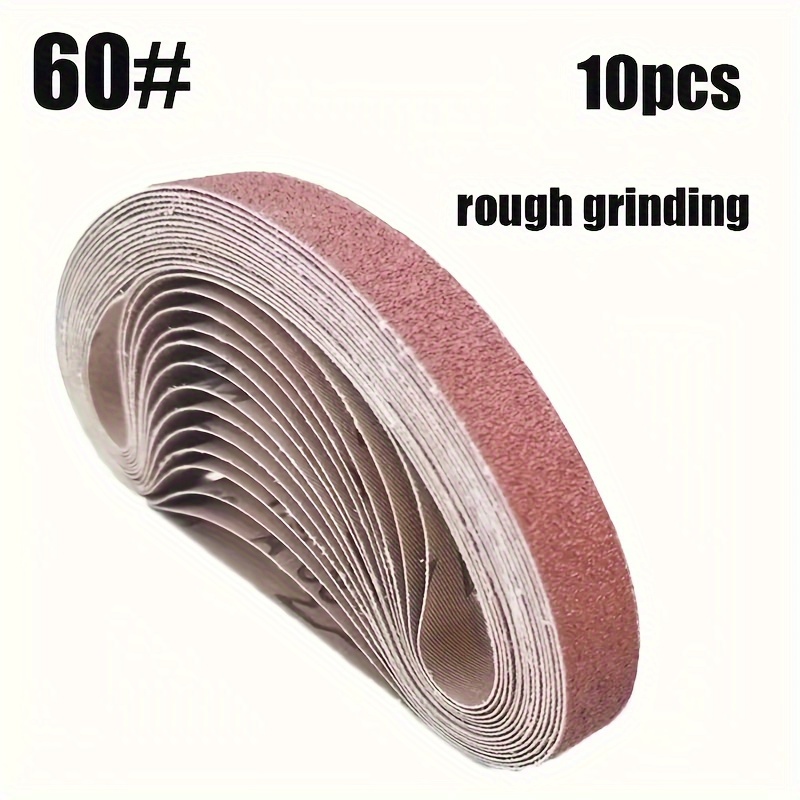 520x20mm 10 stuks 60/100/240/320/800 # Kleine mini-bandschuurmachine voor het slijpen van roestvrij staal, polijsten, roestverwijdering, schuurdoek