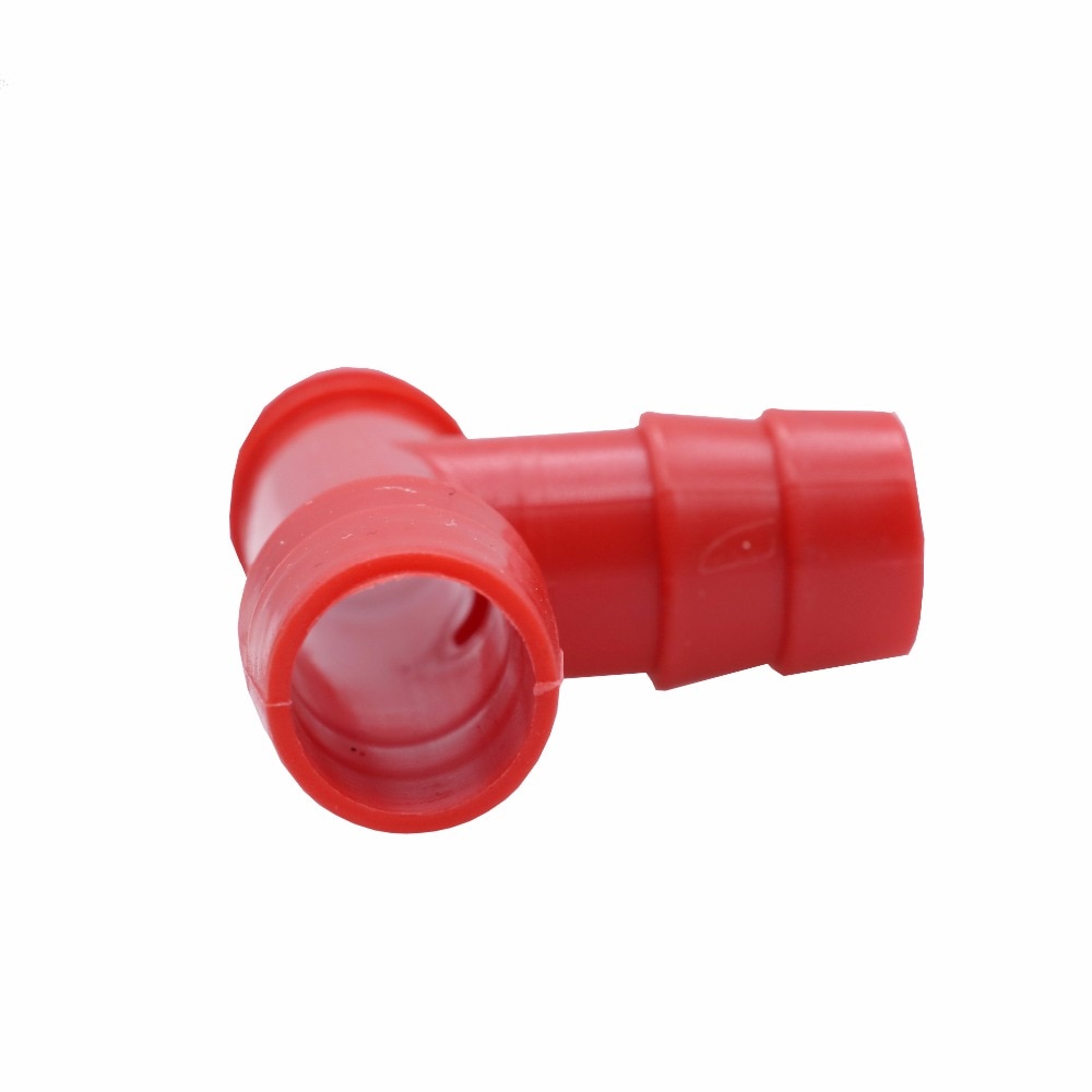Farming Supplies Plastic Tee Diameter 1cm Bird Rabbit Drinking Waterer Pipe Red Tee Pipe Chicken Waterer Fitting Quail Feeders