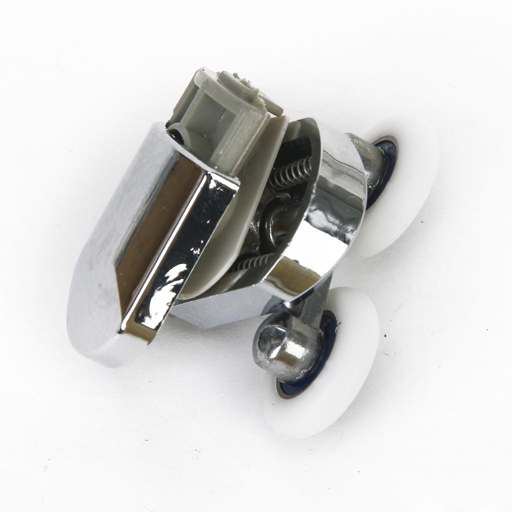 1 Paar Douchedeur Bovenste Onderkant Rollers Lopers Dubbele Wiel 25Mm Voor 12Mm-14Mm Glas