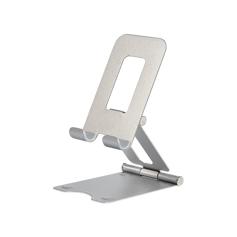 Desktop Tablet Holder Metal Table Cell Foldable Extend Support Desk Mobile Phone Holder Stand For Phone IPad Adjustable Bracket: Metal Silver
