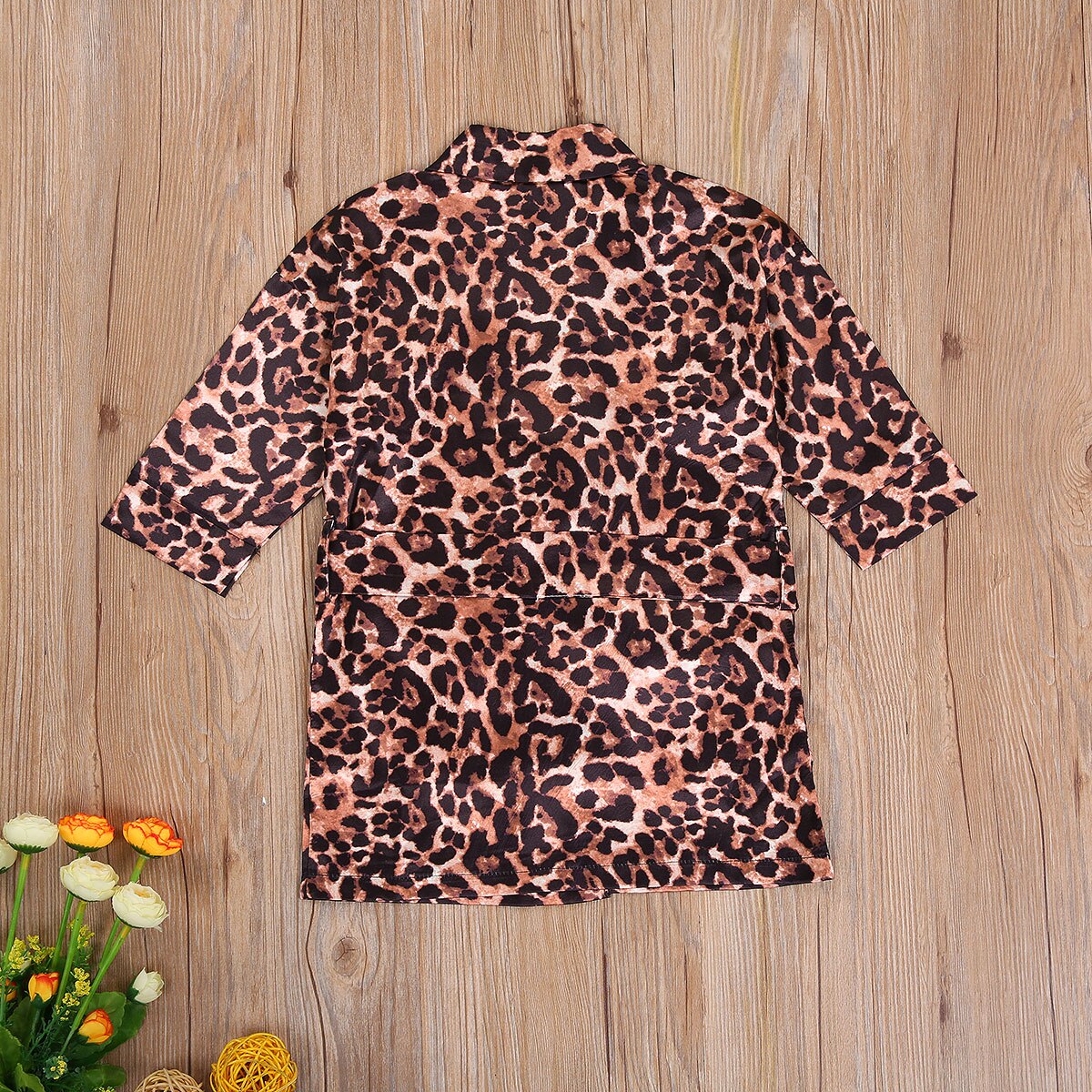 1-6y peuter baby jongens meisjes badjassen 2 stuks outfit set lange mouwen effen kleur badjas pyjama met riem