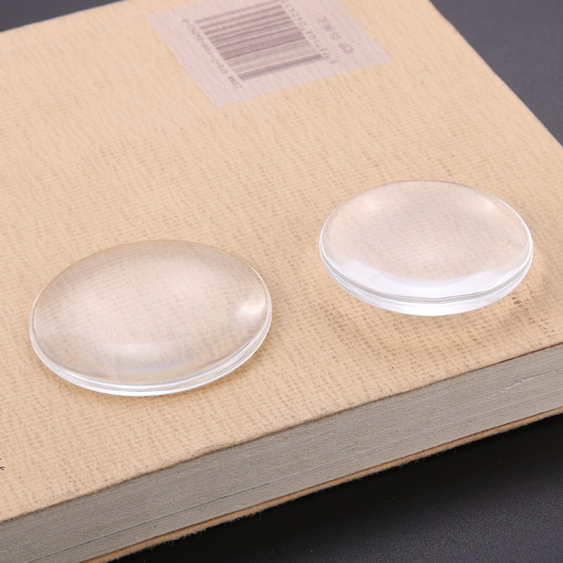 8/10/12/14/16/18/20/25/30/35/40/45/50 Round Flat Back Clear Glass Cabochon, , Cabochon Cameo For Diy Jewelry Making