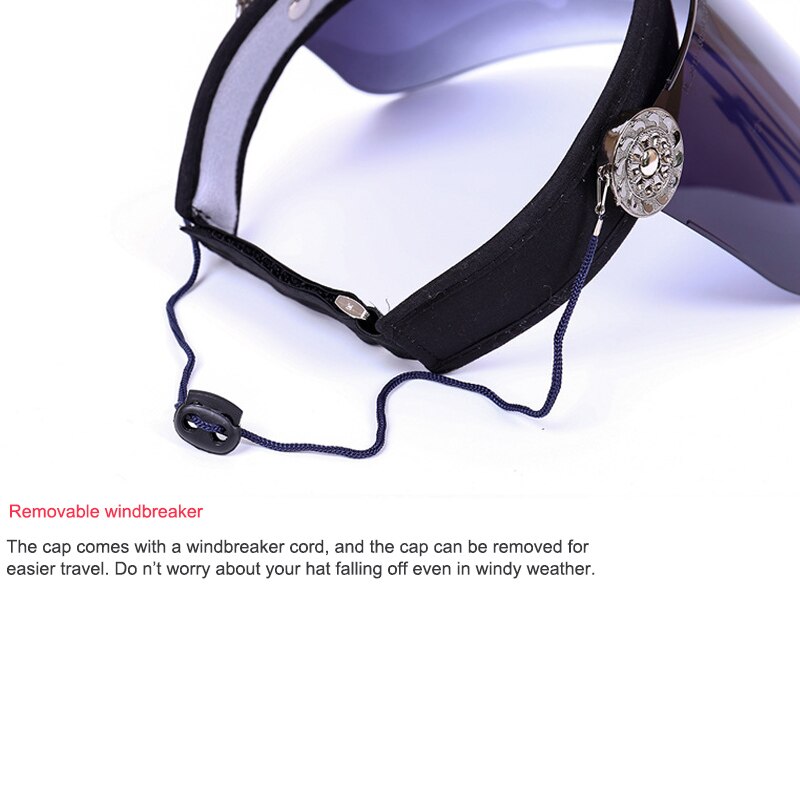 Unisex Plastic Visor Sun Hat Adjustable Sports Sunvisor Outdoor Summer Cap YA88