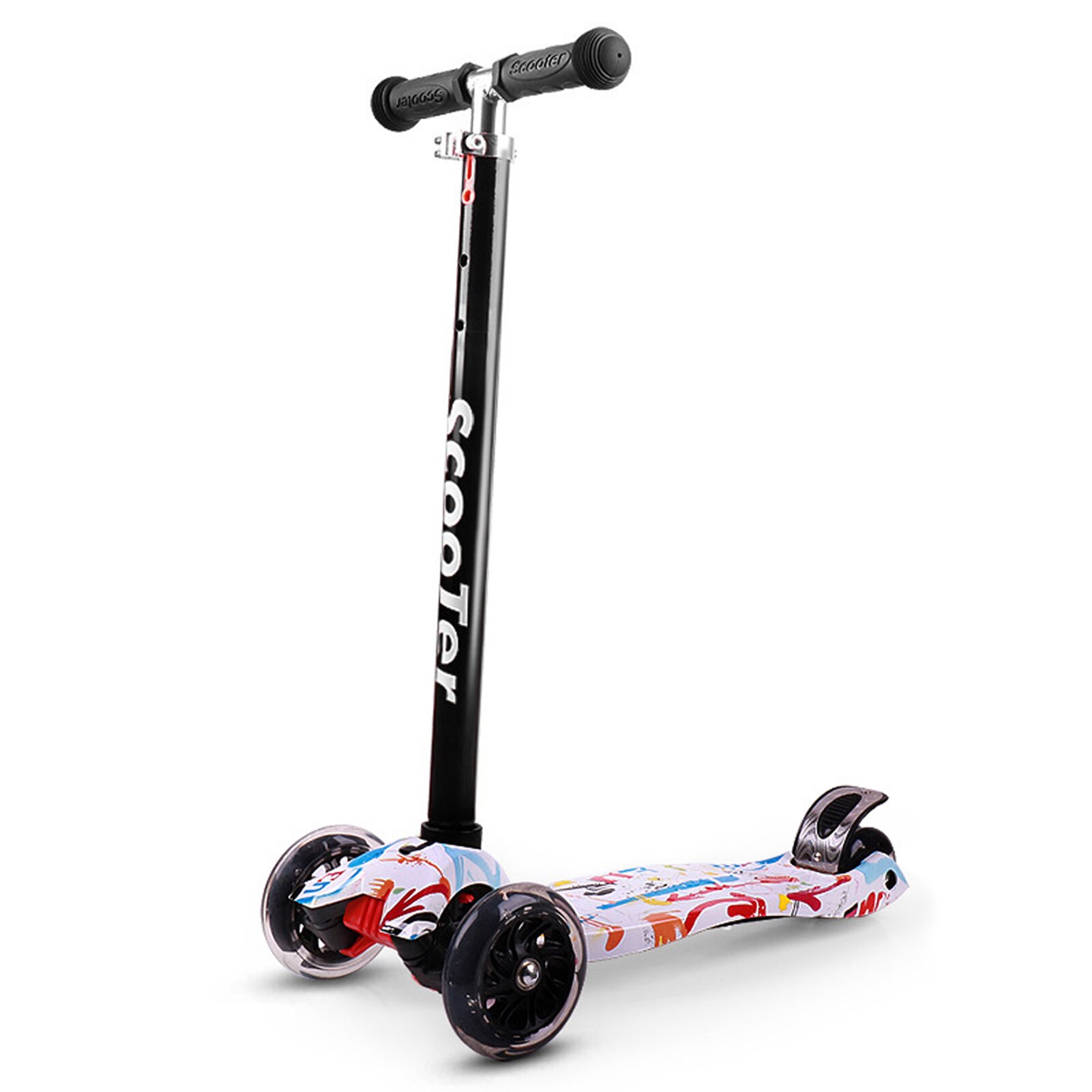 Scooter Voor Kinderen Grote Wielen Scooter Folding Kick Scooter Voor Peuters 3-8 Jaar Met Verstelbare Hoogte Lichtgewicht Scooter: 3 Wheels Color 3