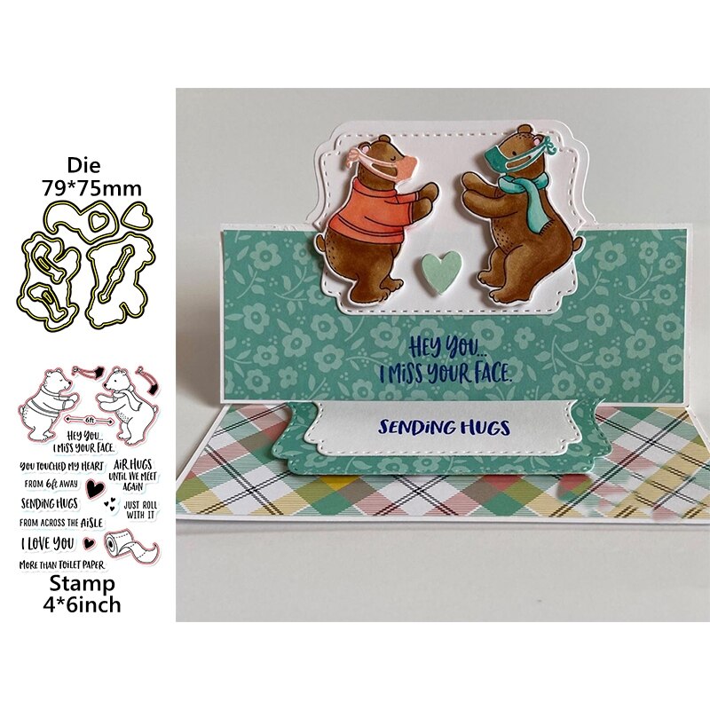 Noël cerf/orignal ours câlin miel abeille anniversaire éléphant sorcière chaussures + Phrases bénédictions matrices et timbres pour bricolage carterie: WW0952A1H5832 / Stamp