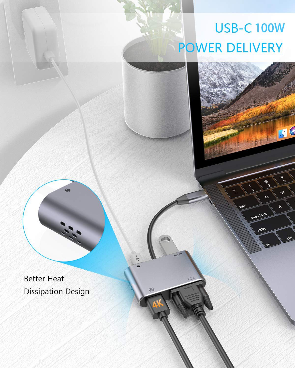 IREALTHINK USB Type C hub usb c adaptateur HDMI adaptateur iPad Pro convertisseur USB C Type C 3.1 répartiteur USB HUB