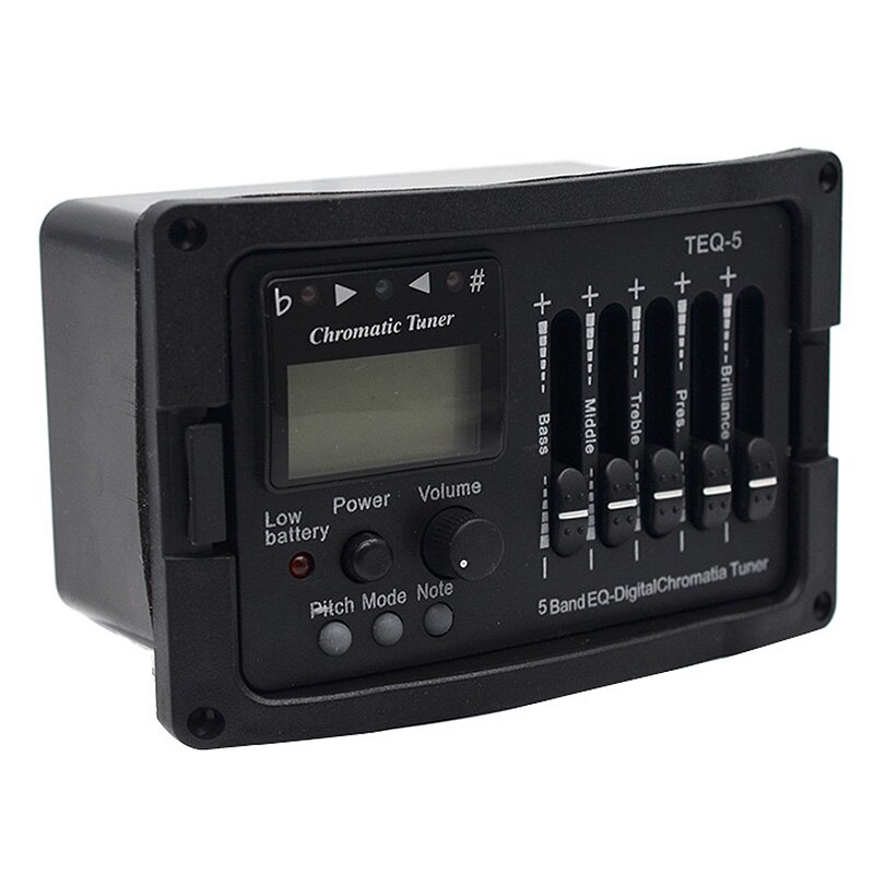 Voorversterker voor akoestische gitaar, 5-bands EQ-equalizer Voorversterker voor akoestische gitaar, 5-bands EQ-equalizer