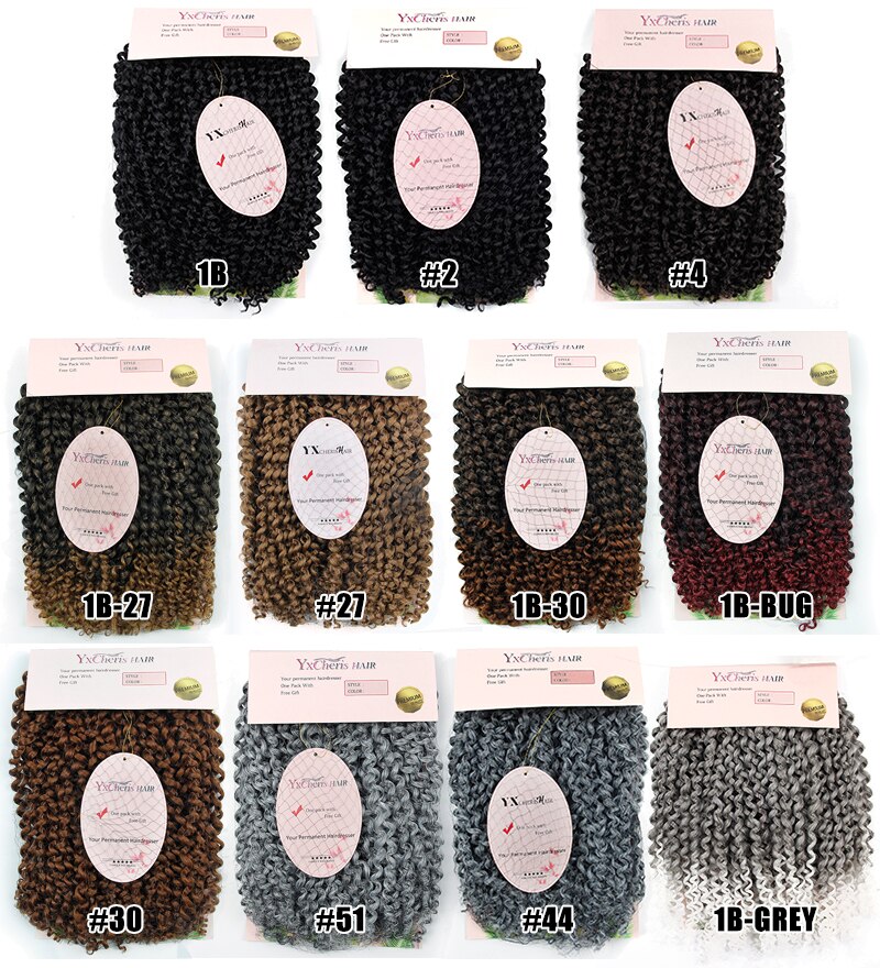 Mèche synthétique bouclée au Crochet, chevelure de 10 pouces, 3 brins/paquet, tresses synthétiques au Crochet remodelable