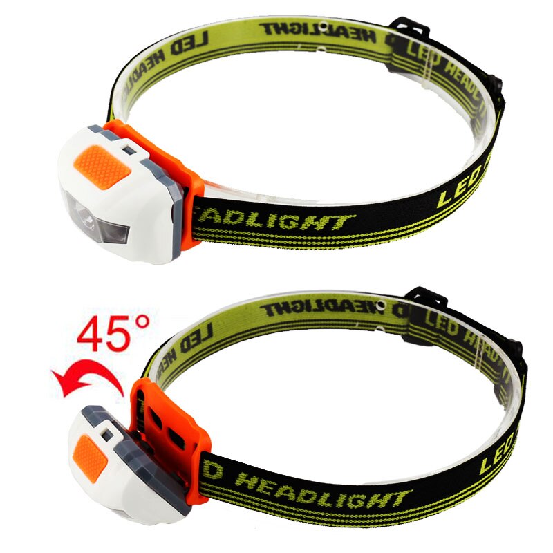 Mini Head Lamp 4 Mode Waterproof 600Lm R3 2 LED Flashlight Super Bright Headlight Headlamp Torch Lanterna with Headband AAA