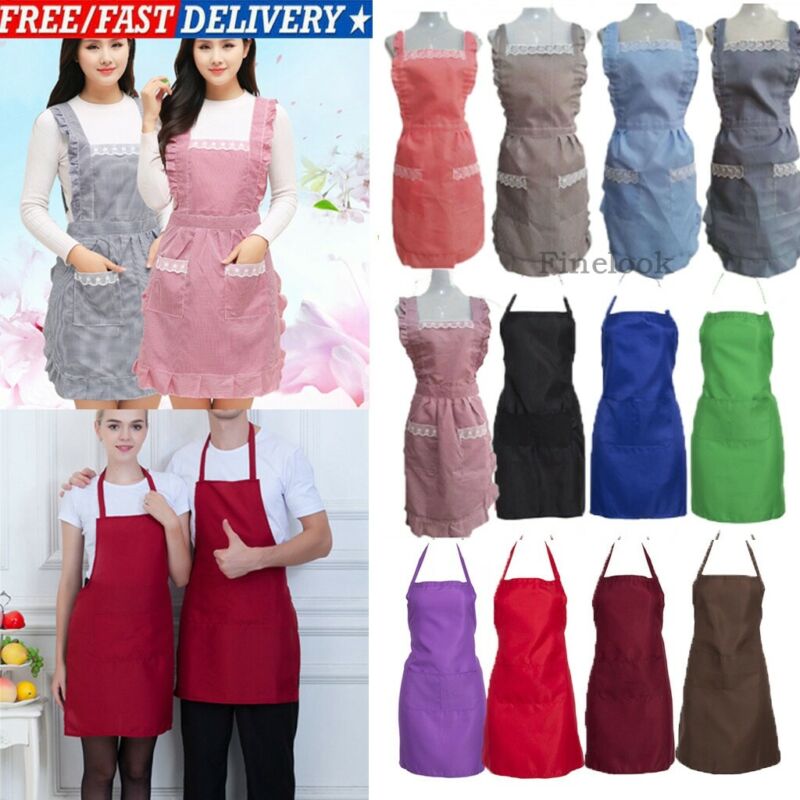 Simple PVC Apron for woman Brief Style Apron For Cleaning Cartoon Cute Waterproof Cooking Baking Kitchen Apron