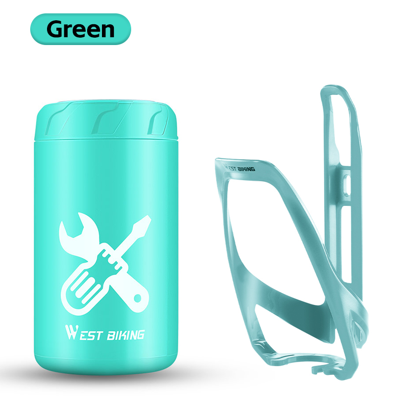 West biking cykel vattenflaskhållare racercykel flaskhållare med cykel reparationsverktyg kapsellåda cykel vattenkokare ramutrustning: Mång