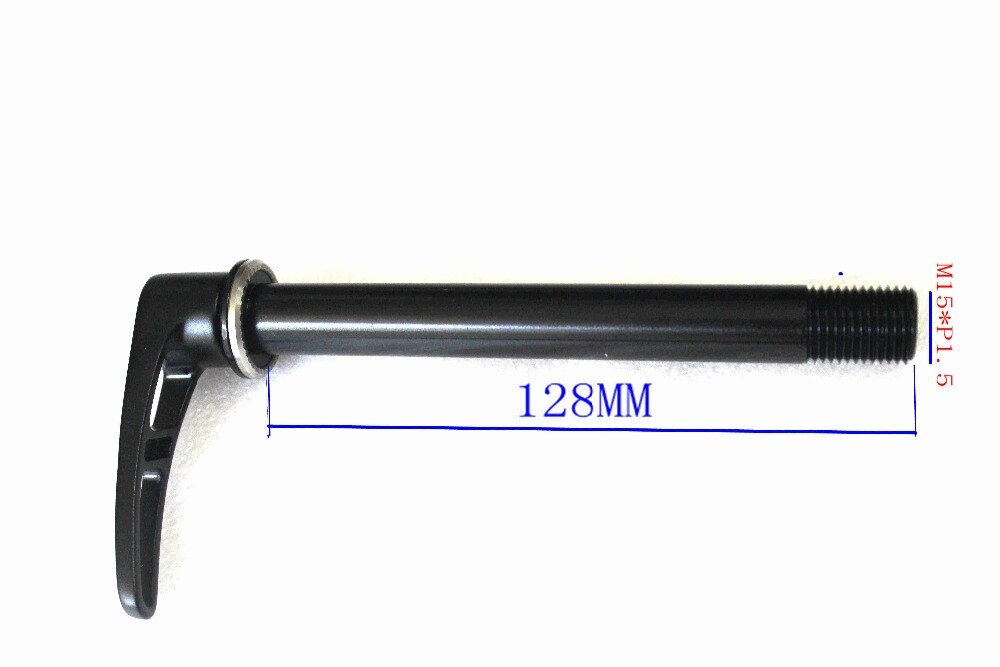 Eje pasante delantero de aleación de bicicleta de carretera 100*15mm reemplazo de bicicleta de carretera de liberación rápida QR en Paso de rosca negro anodizado 1,5mm