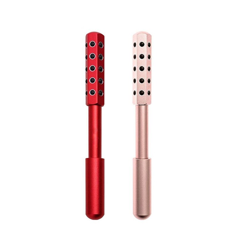 30 Germanium Massage Roller Beauty Bar Face Lift Tools Body Massager Face Shaping Anti-Wrinkles Massage Stick(Pink): Default Title