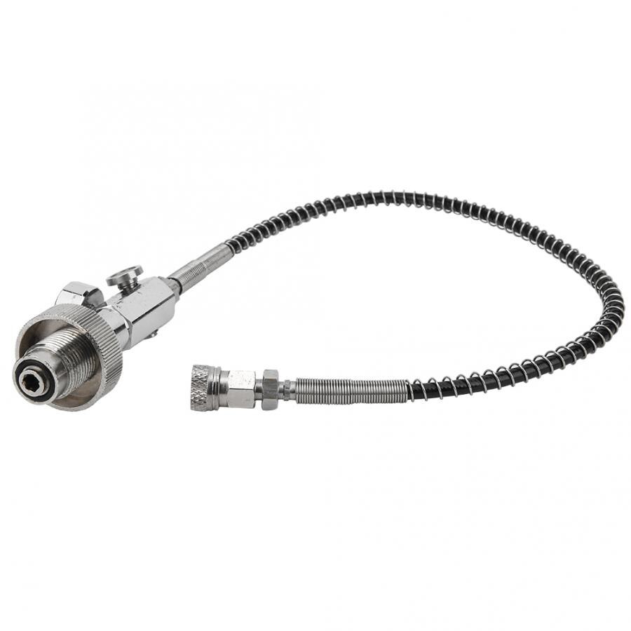 Dykking oksygen tank ventil høyt trykk gass fylle kryss ventilhode lysende trykkmåler dykking utstyr 54cm luftveier