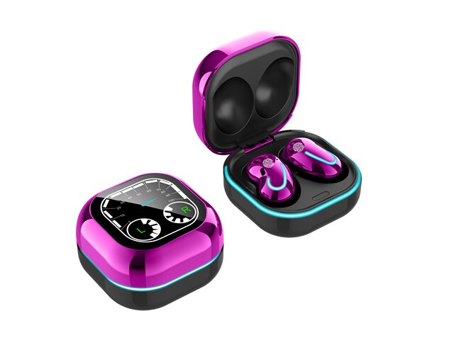 Draadloze Bluetooth-Compatibel Tws S6 Se Draadloze Hoofdtelefoon Oordopjes Bluetooth-5.1Touch Controle Headset Sport Bluetooth Oortelefoon: Purple