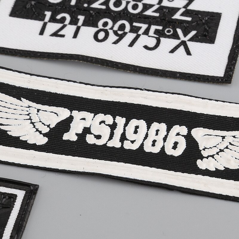 Parche de ropa accesorios decorativos coloridos insignia etiqueta letra sarga elementos Retro