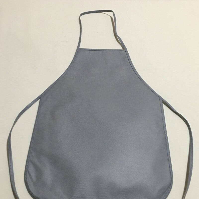 1 Pc Kind Kleurrijke Niet-geweven Stof Schorten Kids Schilderen Antifouling Slabbetjes Keuken Bakken Koken Voeden Burp Doeken Voor zuigeling: gray
