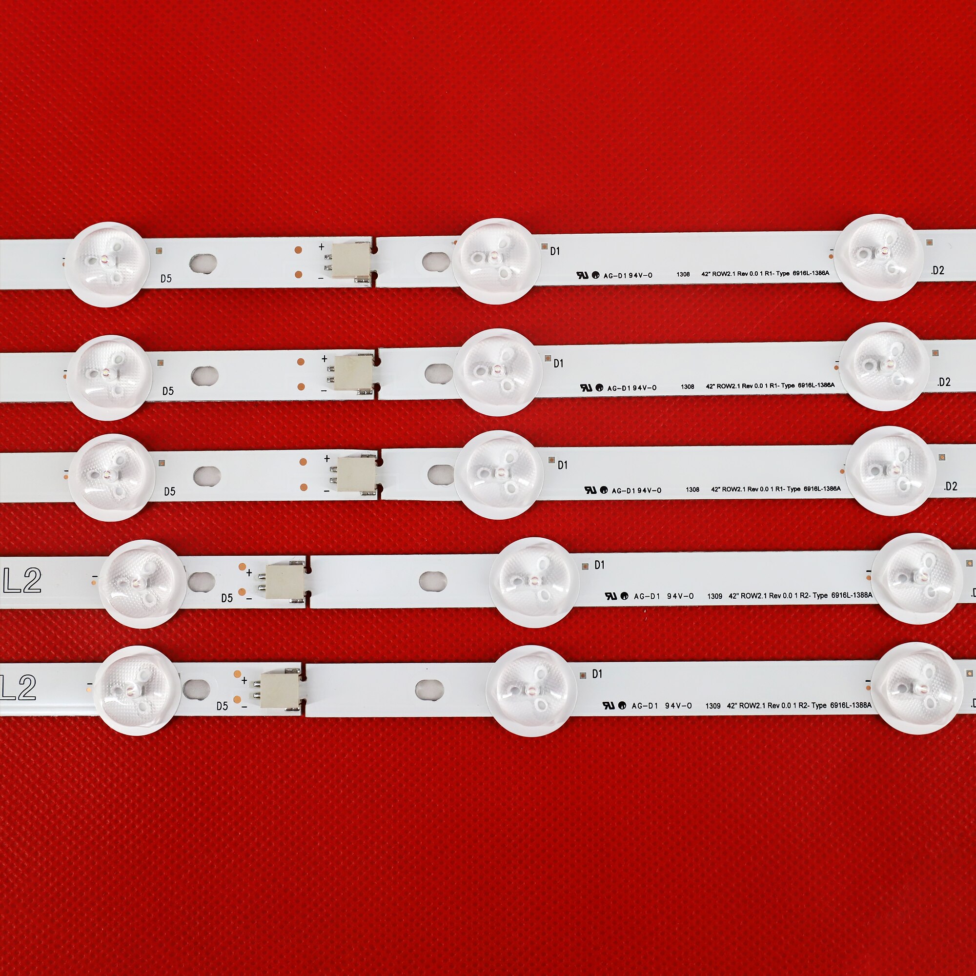 Originele) 10 Stks/set Led Backlight Strip Voor Lg 42LA620S 42LN570S 6916L-1214A 6916L-1215A 6916L-1216A 6916L-1217A