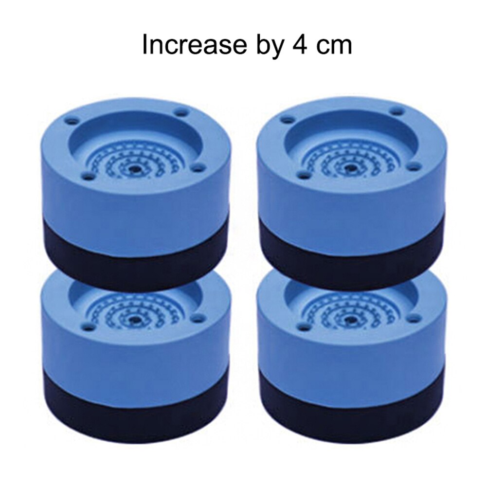4 Pcs Washing Machine Refrigerator Mute Rubber Mat Anti Vibration Anti Shock Pad SUB: Blue