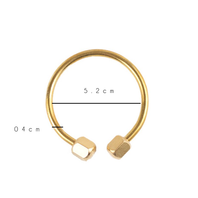 Nordic Gold Copper Key Ring Half Circle Key Holder Keychains Hooks Home Storage Accessories Decoration Tool For Man Woman