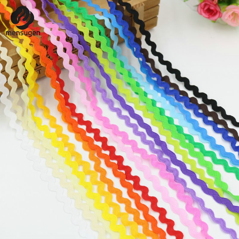 20*2 meter grosgrain lint polyester multicolor zigzag linten diy handgemaakt materiaal voor decoratie elke kleur 2 meter #f723-1