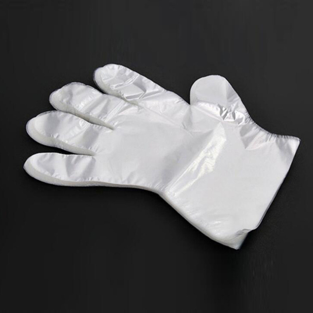 50/100pcs Transparent Plastic Disposable Gloves Одноразовые перчатки Restaurant Catering Hygiene Plastic Gloves Multifuction
