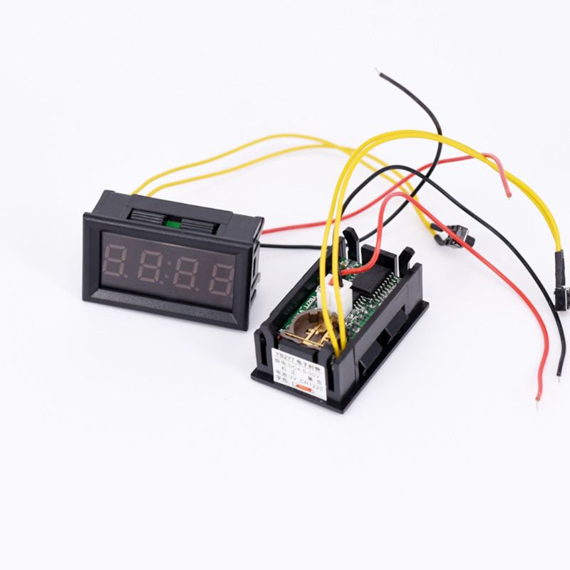 LED DIY Fahrzeug Elektronische Uhr Bausatz Auto Motorrad Timer LED Digital Anzeige Energie-aus Speicher DC 4,5-30V verrotten Grün Blau