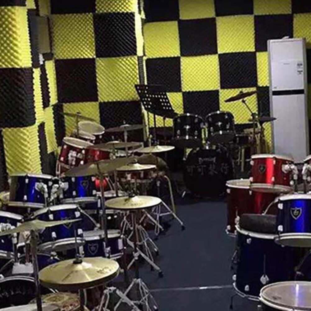 6Pc Geluid Absorberende Katoen Silencing Spons Piramide Geluidsabsorberende Spons Voor Ktv Opname Studio Muur Kast Bumpers