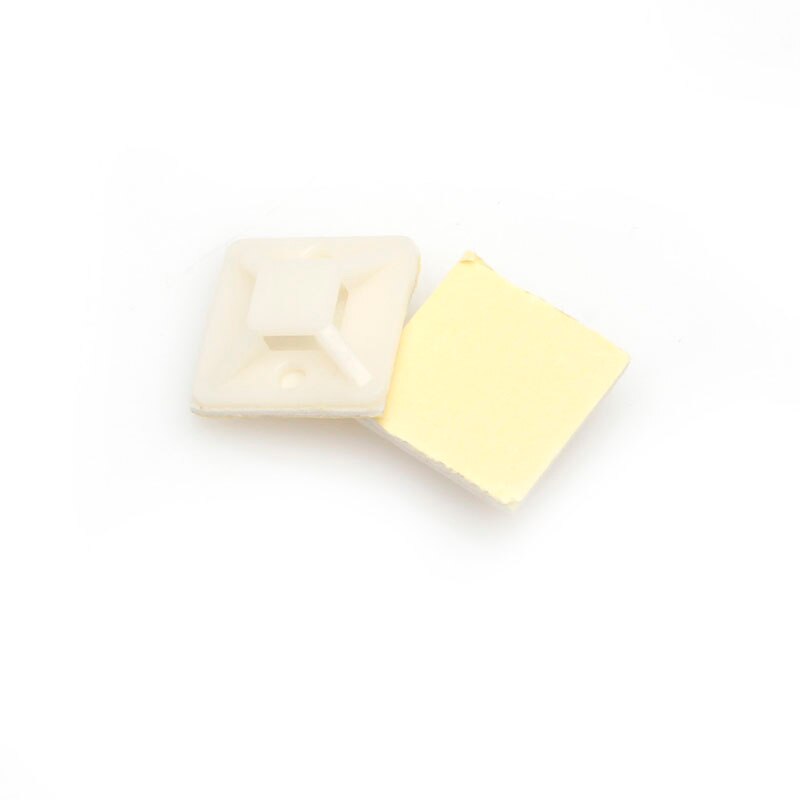 100 sztuk nylon samoprzylepny kabel zamek błyskawiczny wiązanie mocowania podstawa montażowa zaciski 20*20mm # RW1209