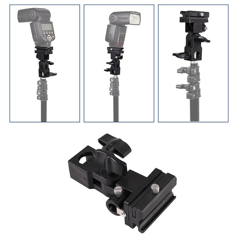 2Pcs Shoe Speedlight Paraplu Mount Holder Swivel Voor Light Stand Flash Bracket Voor Trigger -Shoe Flash