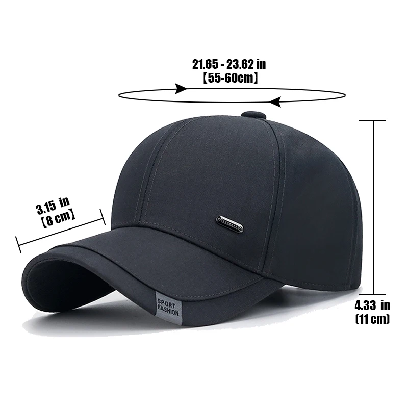 Nueva , ropa de algodón para hombres, gorra de béisbol de mediana edad, gorras de camionero, gorra deportiva informal clásica para exteriores, gorras para papá