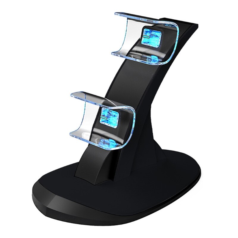 Kompatibel mit / ps5 kabellosen controllern, dual-ladegerät mit led-anzeige und usb-ladefunktion: Schwarz
