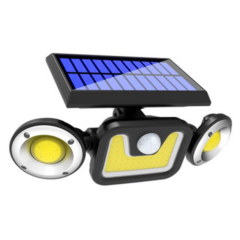 Solar buitenlamp met 74 leds, wandlamp met pir-bewegingssensor, tuinlamp op zonne-energie, waterdicht, energiebesparend, straatverlichting: 83 kolfjes