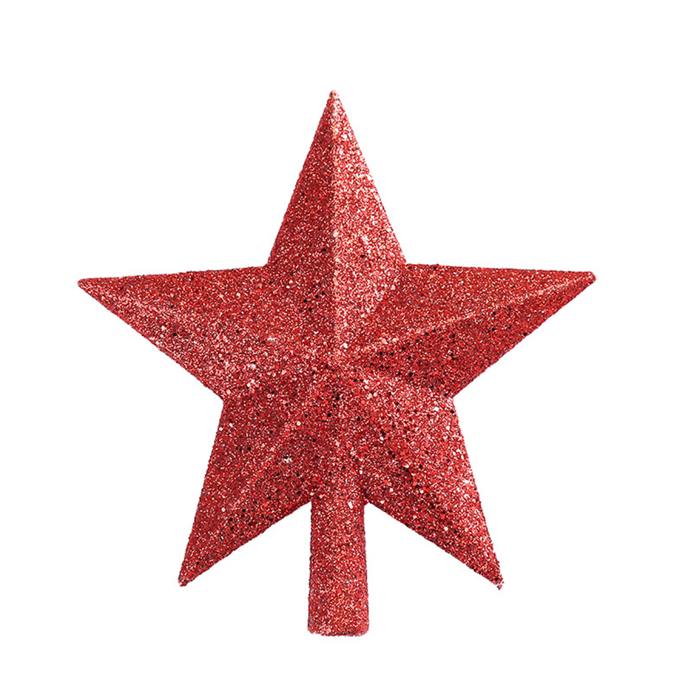 Decoración superior de estrella de cinco puntas para árbol de Navidad, suministros de de año , decoraciones para el hogar, 15/20Cm