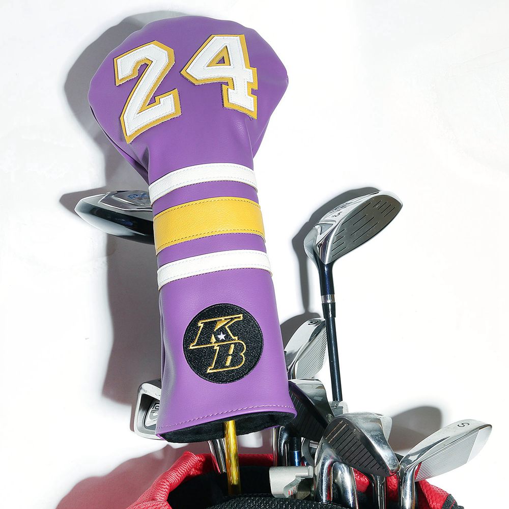 Paars Nummer 24 Geit Golf Headcover Golf 460CC Driver Club Hout Cover Protector