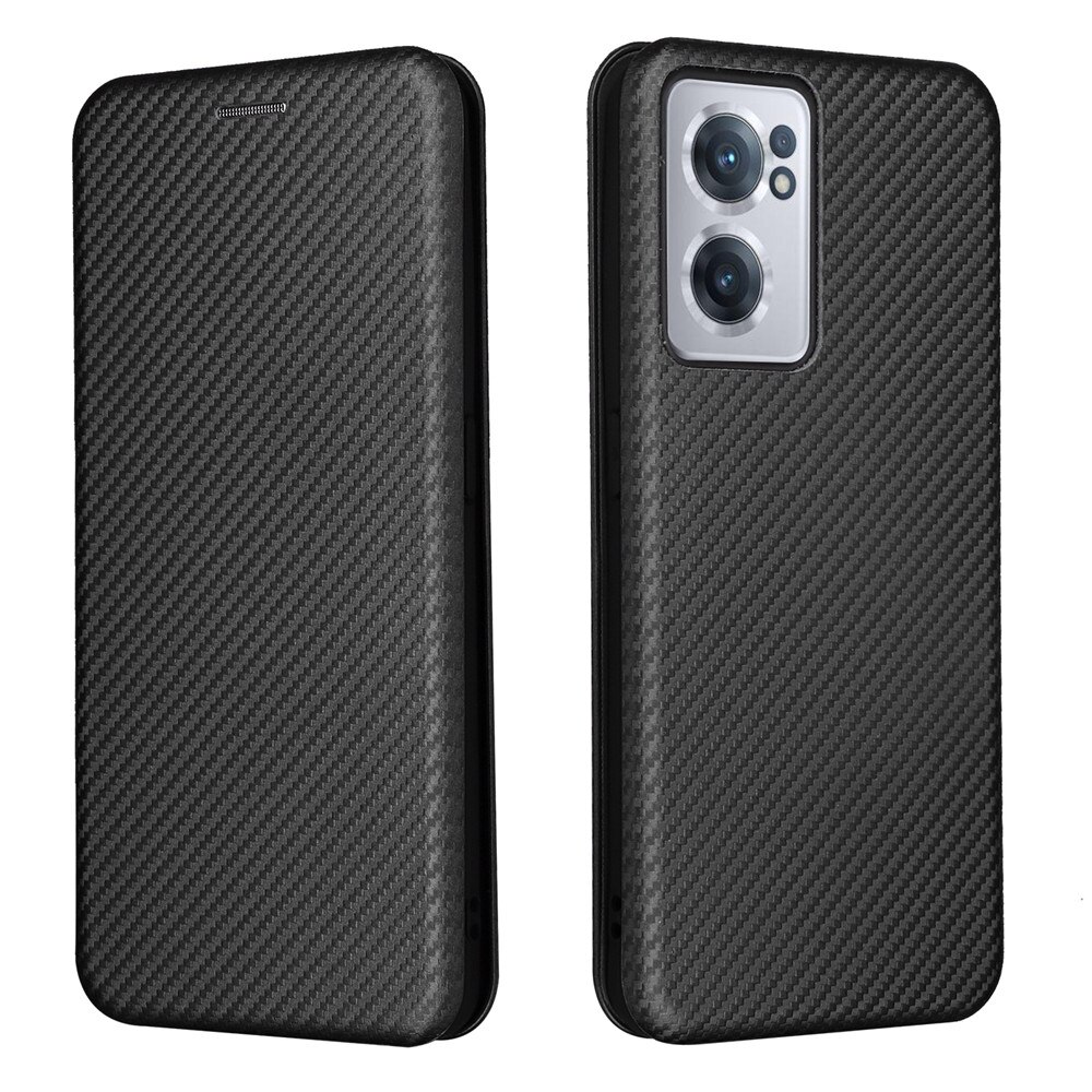 For OnePlus Nord CE 2 5G Case Luxury Flip Carbon Fiber Skin Magnetic Adsorption Case For OnePlus Nord CE2 5G Phone Bags