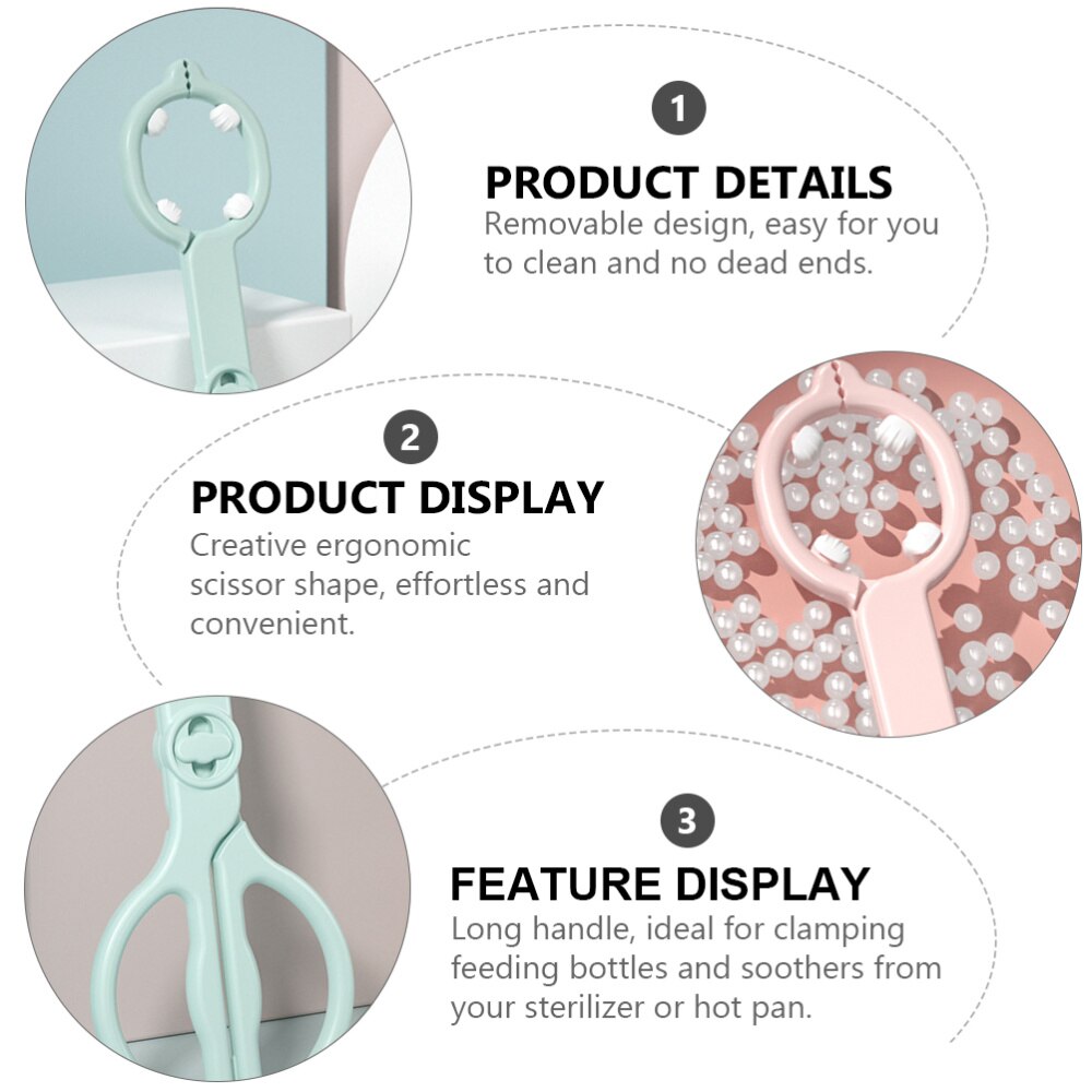 2pcs Feeding-Bottle Clamp Baby Bottle Tong Heat-resistant Anti-slip Bottle Clamp