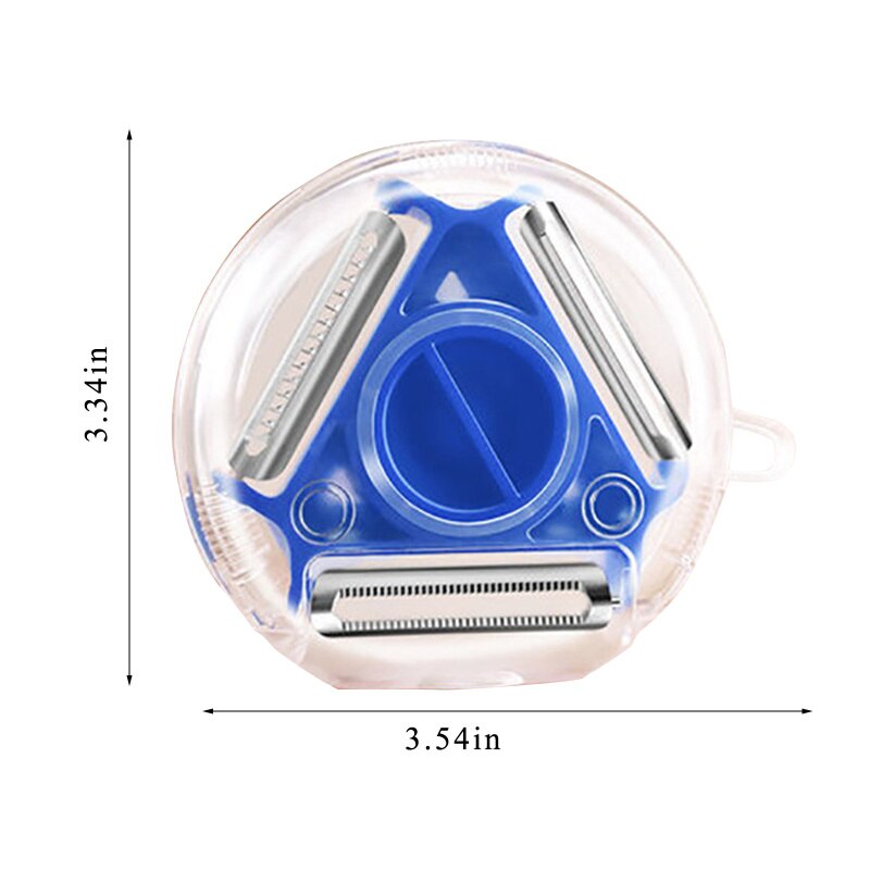 3 In 1 Peeler Slicer Shredder Peeler Julienne Cutter Multi Stainless Steel Blade Grater Zester Kitchen Accessories Rotary Peeler: Blue