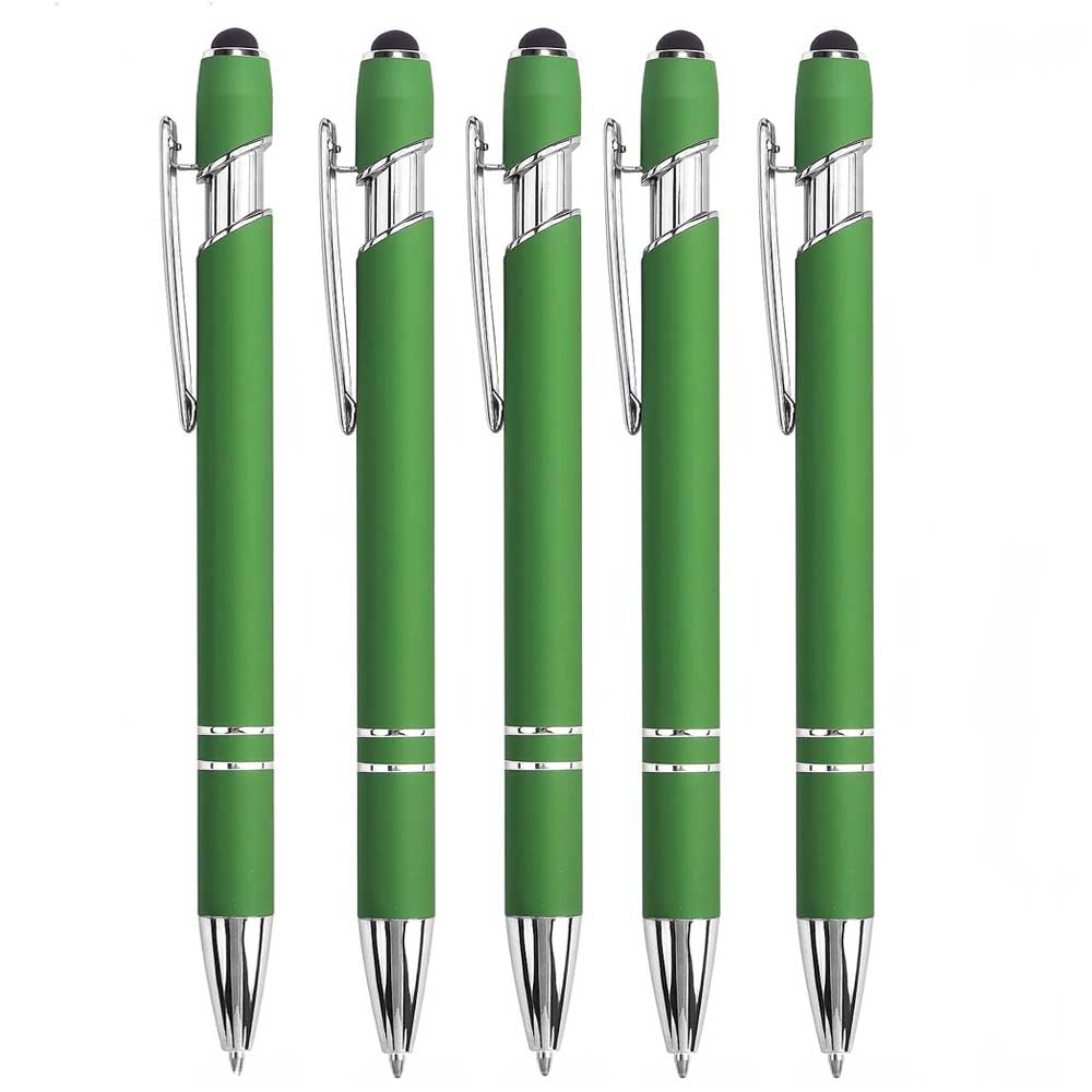 Bolígrafo de 5-10 piezas con punta para lápiz óptico, metal, bolígrafo con lápiz óptico 2 en 1, tinta negra de 1,0 mm para teléfono inteligente, tableta: Borgoña