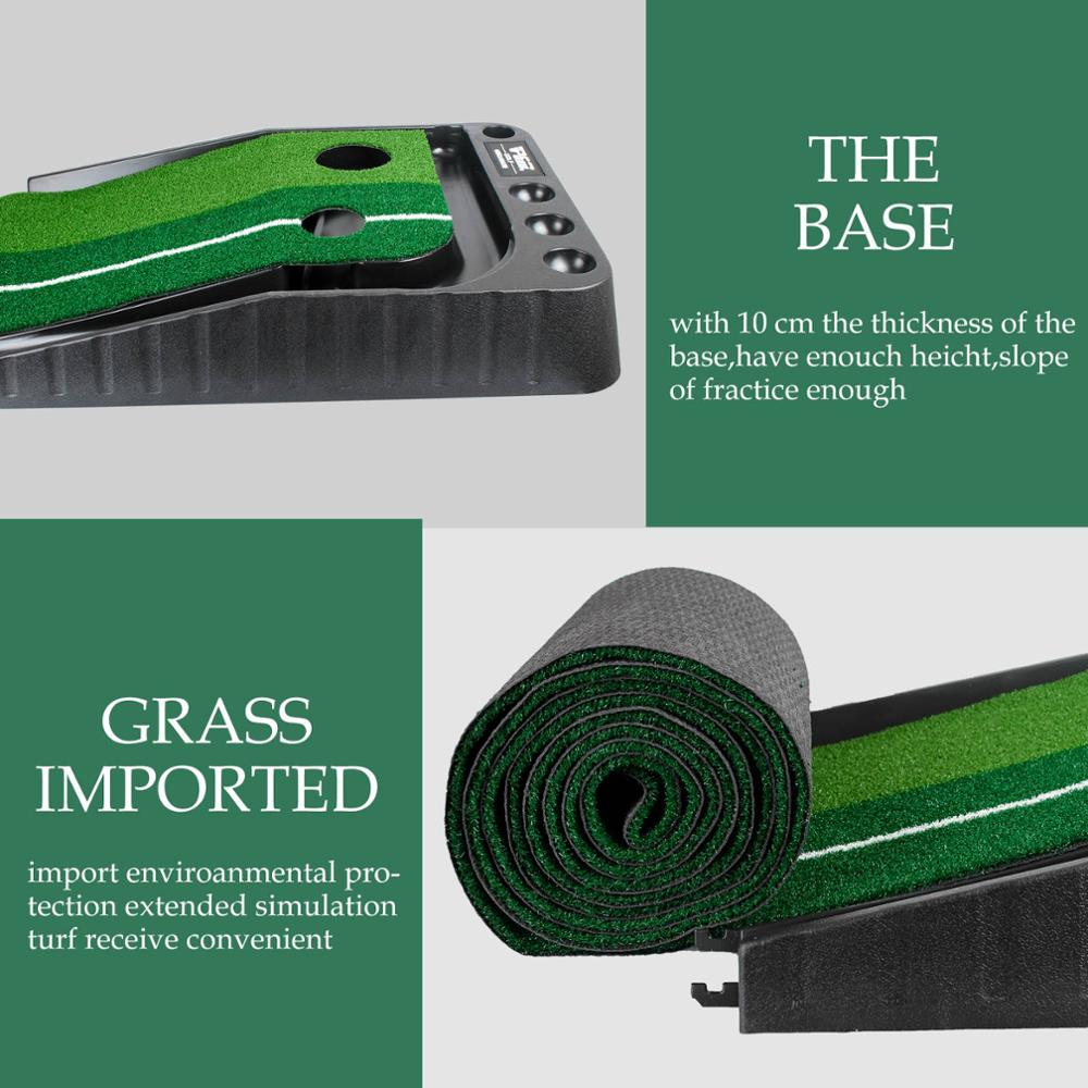 Portable 3m/2.5m Indoor Golf Putting Green Swing Trainer Set Putter Fairway Lawn Golf Training Aids Office Home Mat Accessories