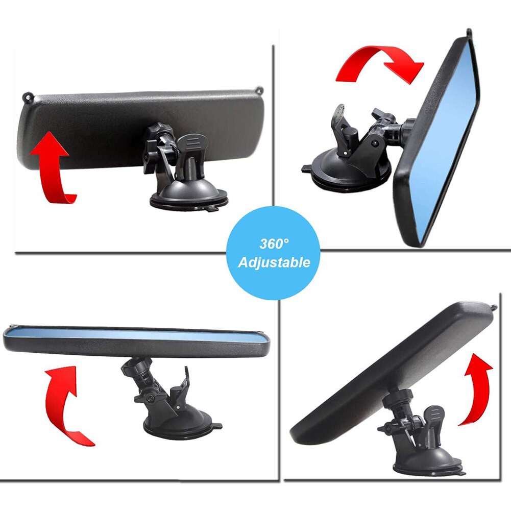 Universal 360° Rotates Car Interior Rear View Mirror Wide-angle Rearview Mirror Adjustable Suction Cup Car Rear Mirror Auto Part