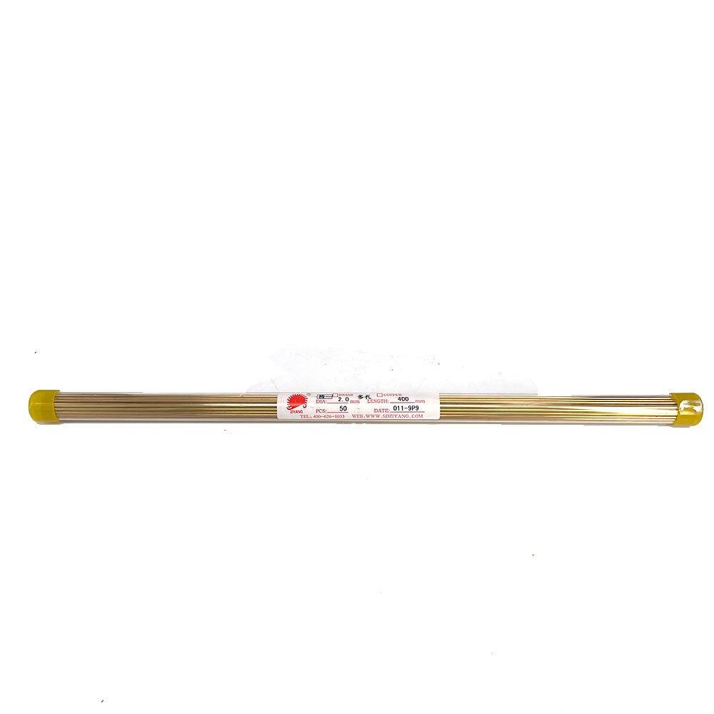 Tubo de electrodo de latón Ziyang multiagujero 2,0*400mm para máquina perforadora EDM