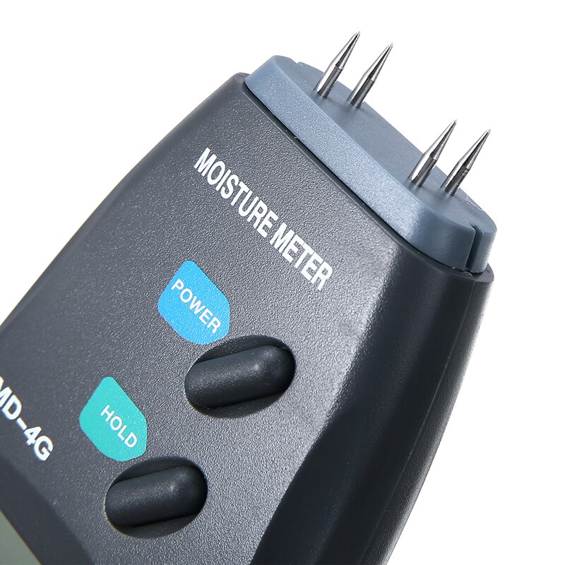 Medidor Digital de humedad de madera de dos pines, higrómetro, Detector de humedad de madera, pantalla LCD, 1 ud.