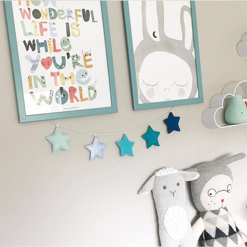 Babykamer Decor Star Bumper Nordic Ins Stijl Baby Wieg Muur Opknoping Decoratie Tent Fotografie Props Pasgeboren Baby Bumper